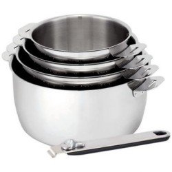 Série 4 casseroles 14/20 cm + 1 poignée amovible - Move On - KITCHEN FUN