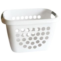 Corbeille à linge bimatière 28L - blanc