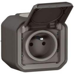 Plexo prise 2p+t anthracite complet