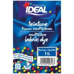 Teinture Idéal multifibres sachet 15g bleu France