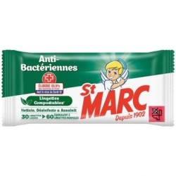 Lingettes antibactériennes St Marc x60