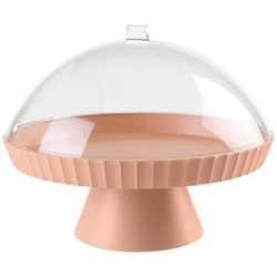 Support à gâteaux 30 cm + cloche + pelle à tarte Rose Sable - Paestum Agora