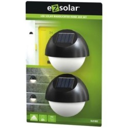 Appliques solaires detecteur de pénombre rondes boite de 2