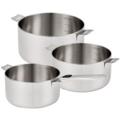 Série 3 casseroles inox 16 / 18 / 20 cm - R'Évolution