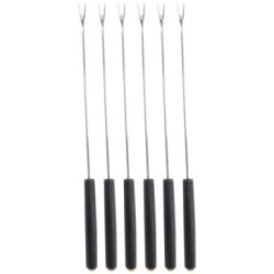 Set 6 fourchettes à fondue bourguignonne Noires