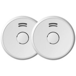 Détecteur fumée 1A 2xbatterie 9 volts lot de 2