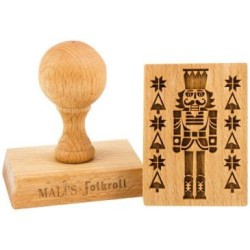 Tampon en bois rectangle - Motif Casse-Noisette