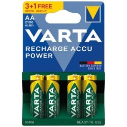 Piles rechargeables HR06 AA 2100 mah blister 3+1 offerte