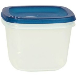 Boite carrée 2.5l naturel couvercle turquoise acidulé