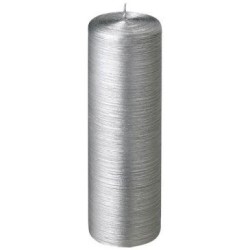 Bougie pillier argent ht 250mm