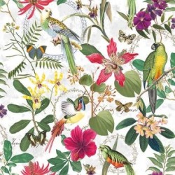 Lot 20 serviettes en papier 33 x 33 cm - Jungle Tropicale