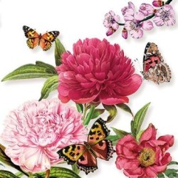 Lot 20 serviettes en papier 33 x 33 cm - Pivoines