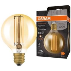1906 globe 80mm clair fil d'or 5.8w e27 chaud