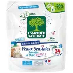 Arbre vert recharge lessive px sens famille bebe 1.53l