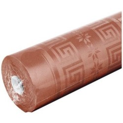 Nappe papier damassée rouleau 6 x 1.18 m terracotta