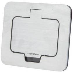 Prise rectangulaire 16A 2p + t IP55 alu brossé