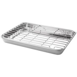 Plat à four 23.5 x 17.5 x 2.5 cm avec grille