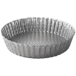 Moule à tarte haut cannelé perforé 28 cm - Delize