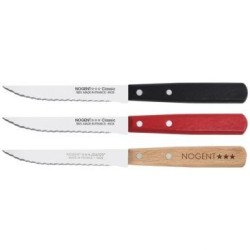 Boîte 20 couteaux à steak 11 cm Rouge/ Noir/ Hêtre - Classic Bois