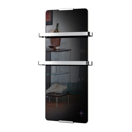 Radiateur sèche serviette Noir 900W avec thermostat électronique