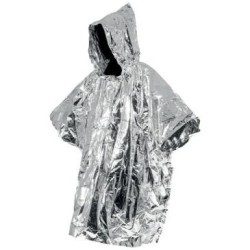 Poncho de survie polypropylène cpp argent 1.27 x 1 m