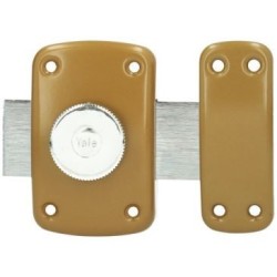 Verrou de porte cylindre Ø23 mm longeur 30mm marron