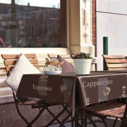 Nappe Manhattan cappuccino choco ronde 150 cm