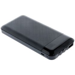 Chargeur Powerbank compact 10000 mAh noir
