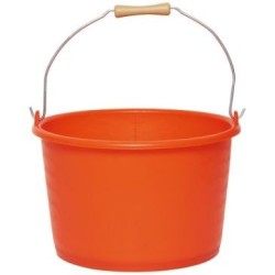 Seau agricole 18 l orange fluo avec anse