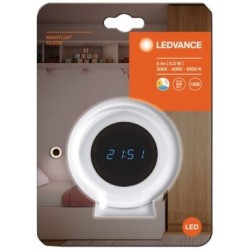 Horloge Nightlux Clock rechargeable avec veilleuse blanc