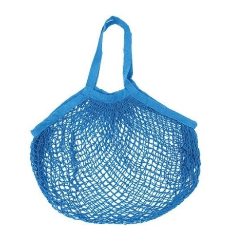 Filet à provisions en coton turquoise