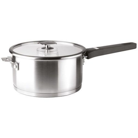 Set 3 casseroles inox 16 / 18 / 20 cm + poignée Noire - Combi