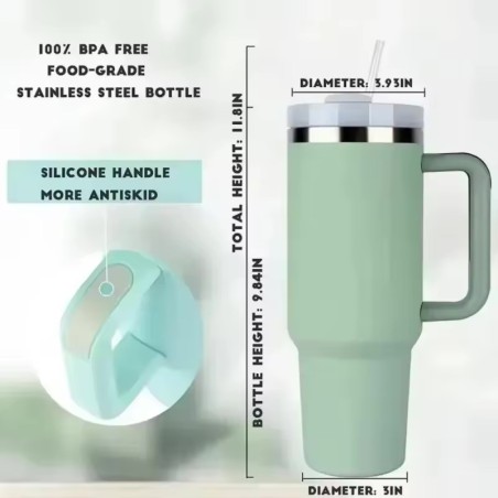 Thermos en acier inoxydable avec poignée - 1,2L