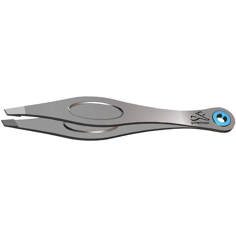 Pince à épiler sablée 100 mm bords biais