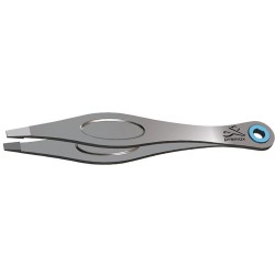 Pince à épiler sablée 100 mm bords droit