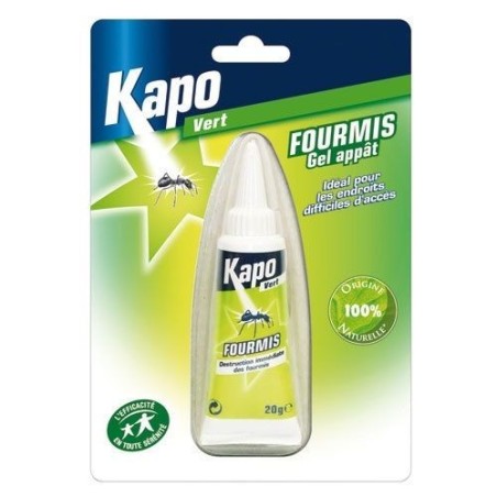 Fourmis gel appât 100% naturel tube 20g Kapo Vert