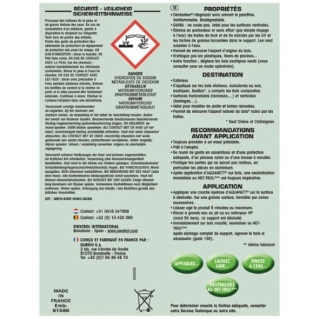 Aquanett déshuileur dégrisant bois 1 L