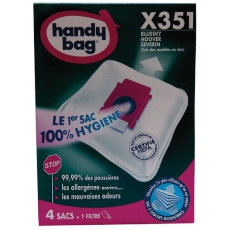 Sac aspirateur non tissé x4 hoover x351