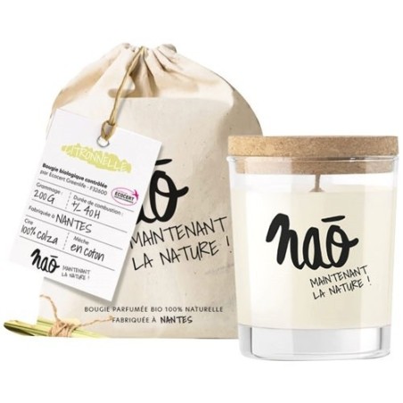 BOUGIE BIO NAO 200GR CITRONNELLE