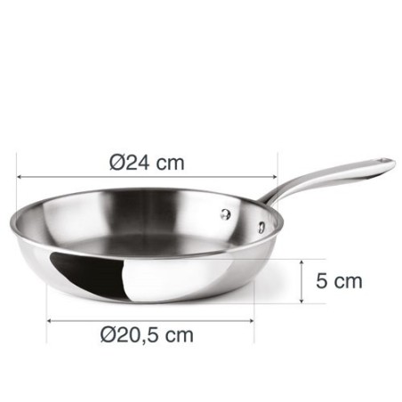 Poêle inox 24 cm - TriChef