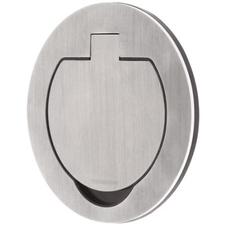 Prise de sol étanche ronde 2P+T 16A IP55 métal brossé