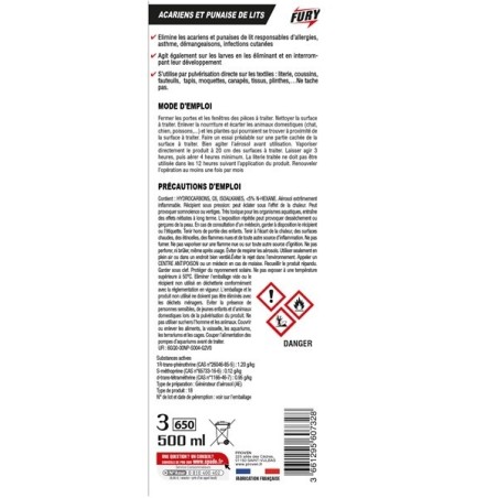 Wyritol anti acarien + punaise 500 ml
