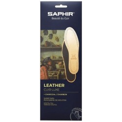 Semelles Cuir de mouton & charbon Luxe - Taille 39