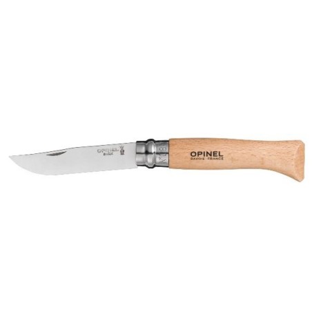 Couteau de poche fermant Hêtre Naturel - Tradition N°8 Inox + Etui Alpine