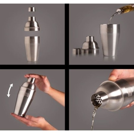 Shaker à cocktail - Acier Brossé