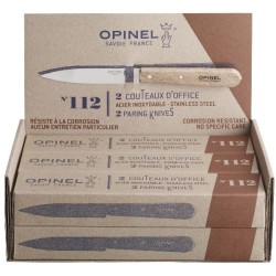 Display de 6 Boîtes de 2 couteaux office 10 cm Hêtre Naturel - N°112 *