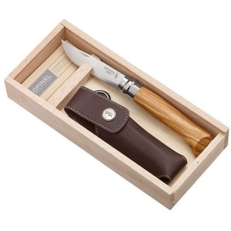 Plumier couteau de poche fermant - LUXE Olivier N°8 + Etui