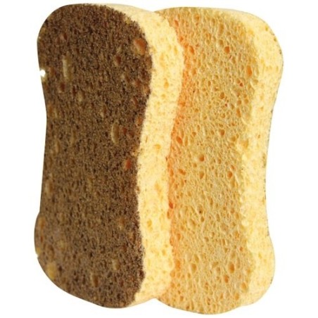 Eponge végétale blonde non rayante en coques de fruits