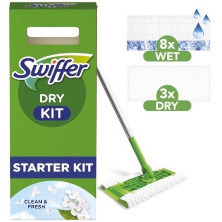 kit balai + 8 lingettes dry +3 lingettes wet