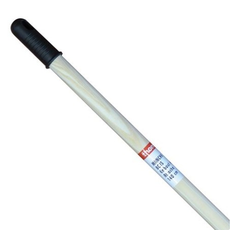 Manche bois brut + embout a vis 1.40m